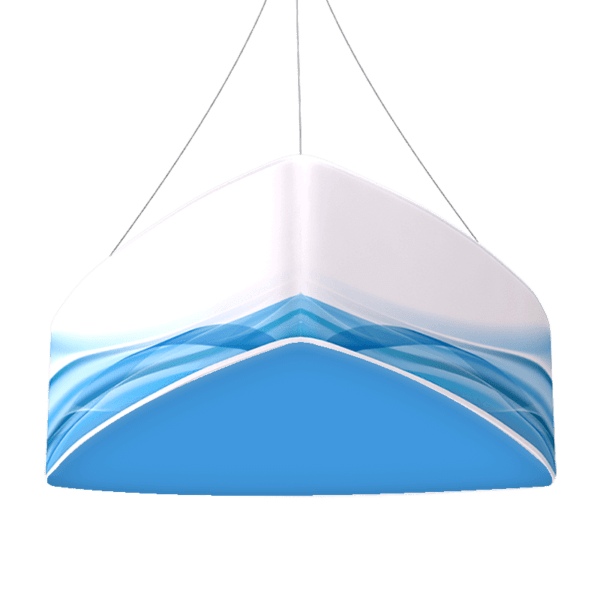 Blimp Hanging Banner Curved Triangle with Printed Bottom