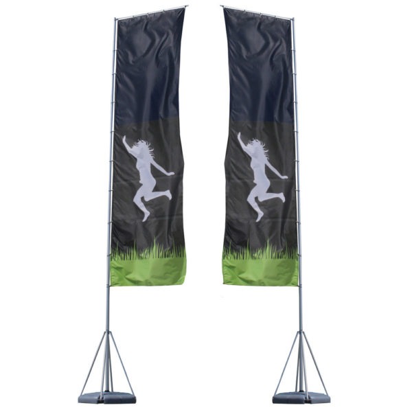 Mondo Flag Pole Banner with graphics 23 foot double sided