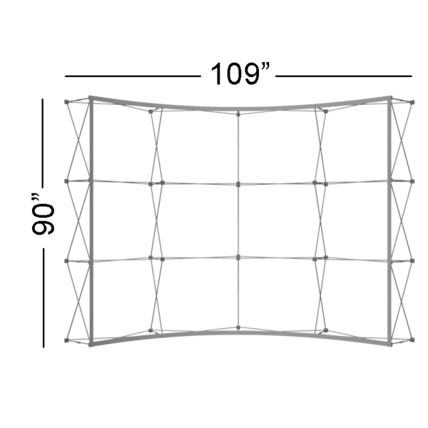OneFabric 10 Foot Curve Displays Frame