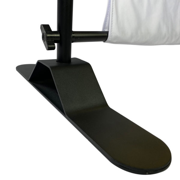 slider adjustable banner stand foot close up