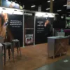 Comfort flex luxury vinyl interlocking tiles live booth photo