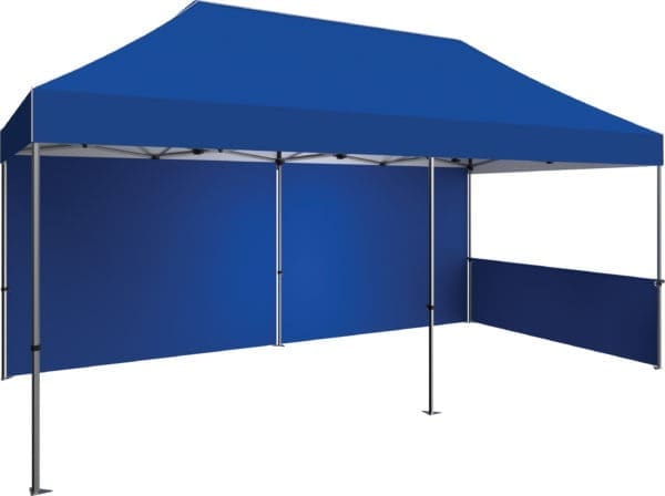 Zoom 20 Foot Event Tent Solid Blue Canopy and Walls