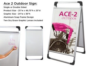 Ace 2 Outdoor Sign with Specs