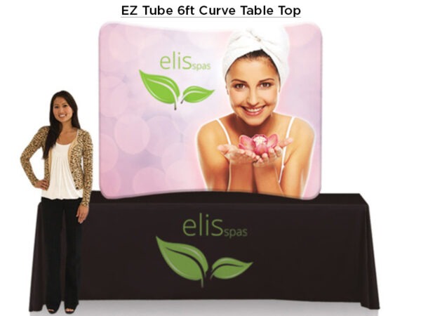 EZ Tube 6 foot curve Table Top Displays
