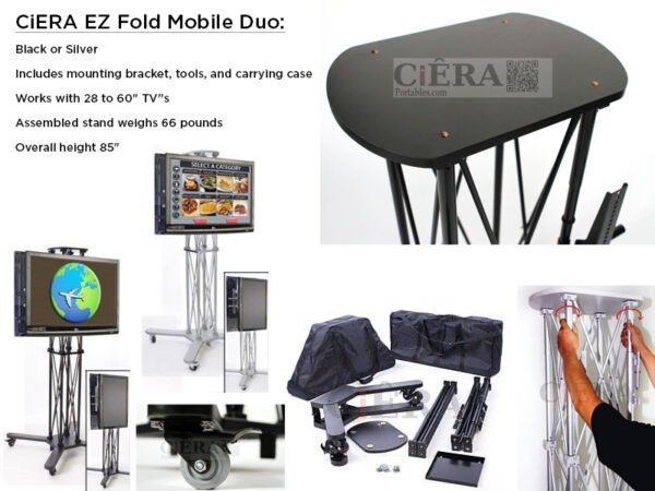 Ciera Mobile TV Stands EZ Fold Mobile Duo