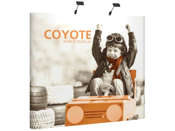 Coyote 9 Foot Pop Up Displays Straight
