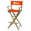 Directors Chairs for Trade Shows Bar Height Orange
