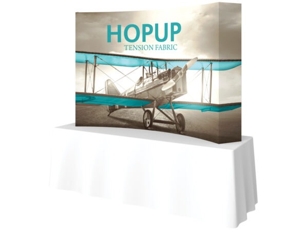 Hop Up Table Top Displays 7.5ft x 5ft 3x2 Curved