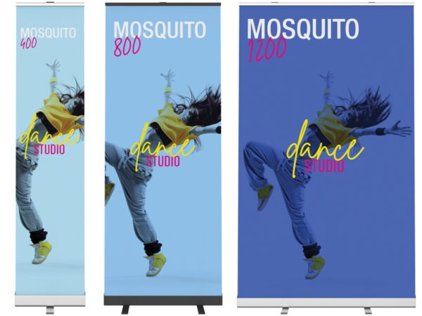 Mosquito retractable banner stands