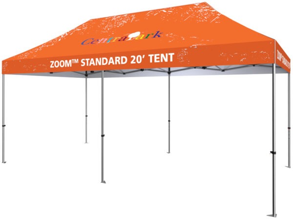 Zoom 20 Foot Event Tent with full color custom printed canopy