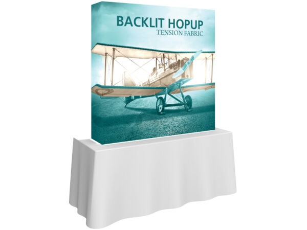 Backlit 5 Foot Table Top Hop Up Displays