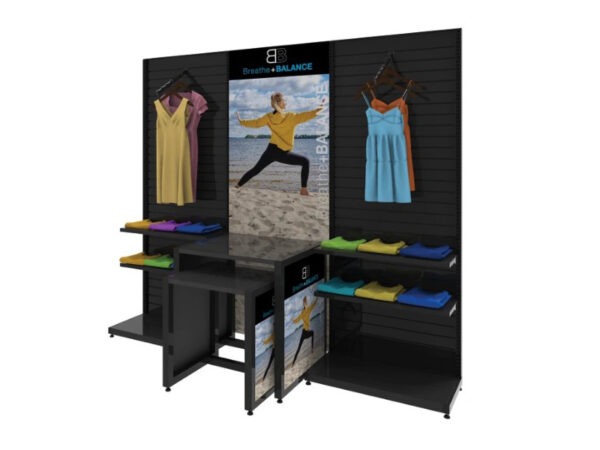 MODify Single Sided Retail Displays Kit 3 with optional accessories - all black