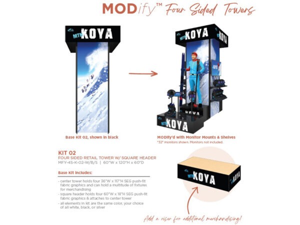 MODify retail merchandizing system four sided kit 2 catalog