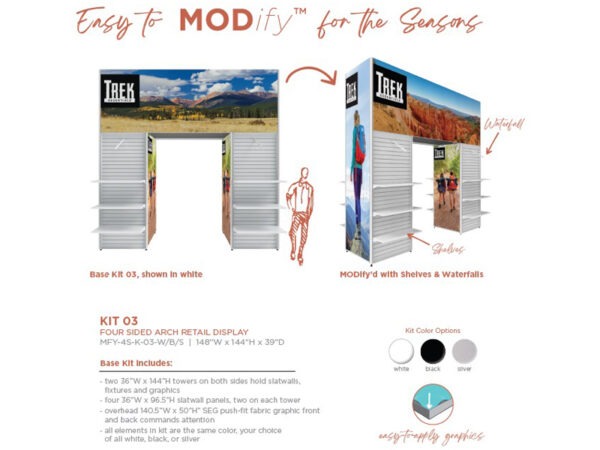 MODify retail merchandizing system four sided kit 3 catalog